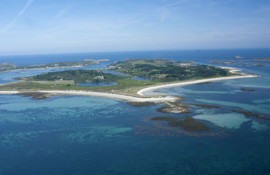 Ariel view of the Isles of Scilly